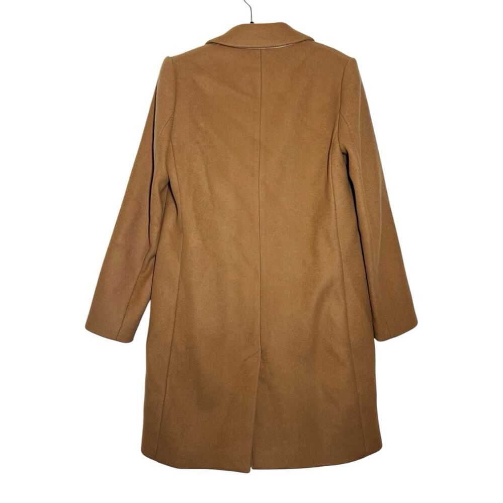 Sezane Camel Brown Wool Blend Double Breasted Mid Length Johnson Coat FR 36 / 4 - Picture 3 of 15